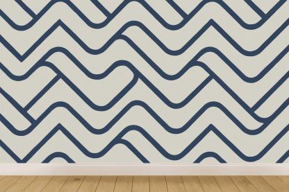 Diagonal Wave Rail personalized wall coverings