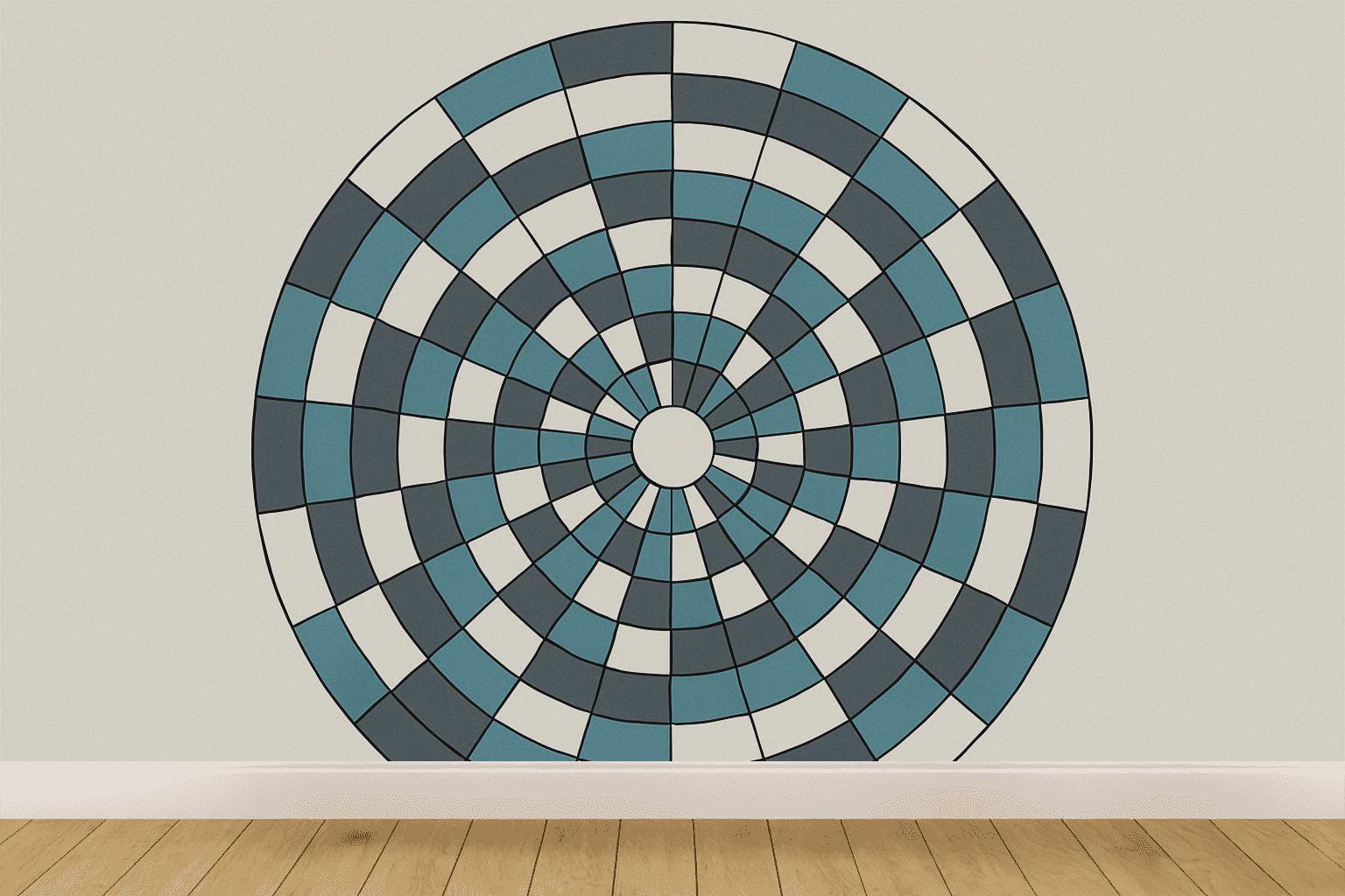 Concentric Segment Circuit premium wall decorations