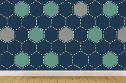 Hex Stitch Drift Matrix trendy peel wallpapers