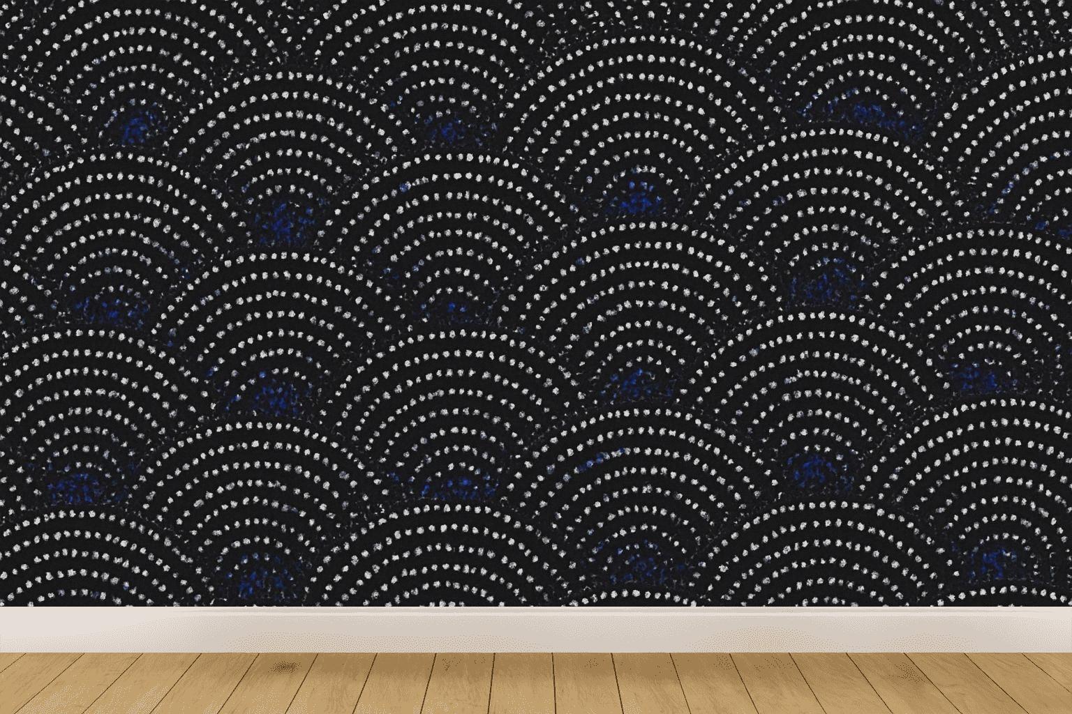 Microdot Orbit Scatter Field trendy peel wallpapers