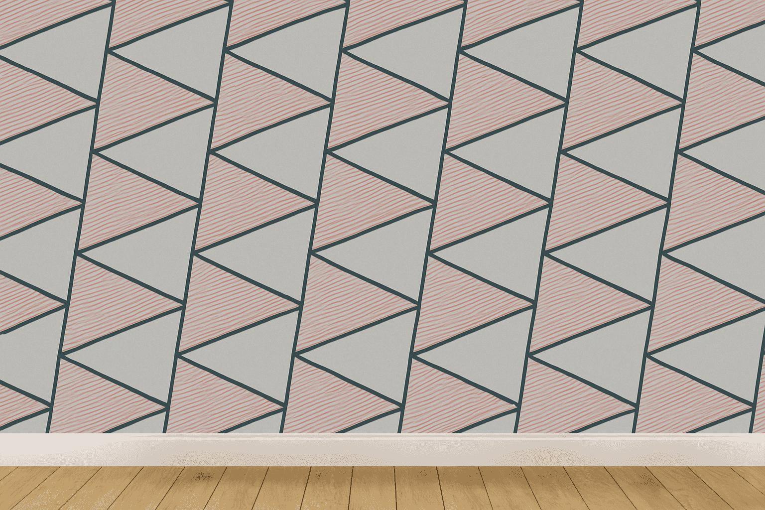 Sheared Grid Glide Striation designer printed wallpapers