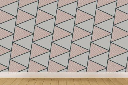 Sheared Grid Glide Striation designer printed wallpapers
