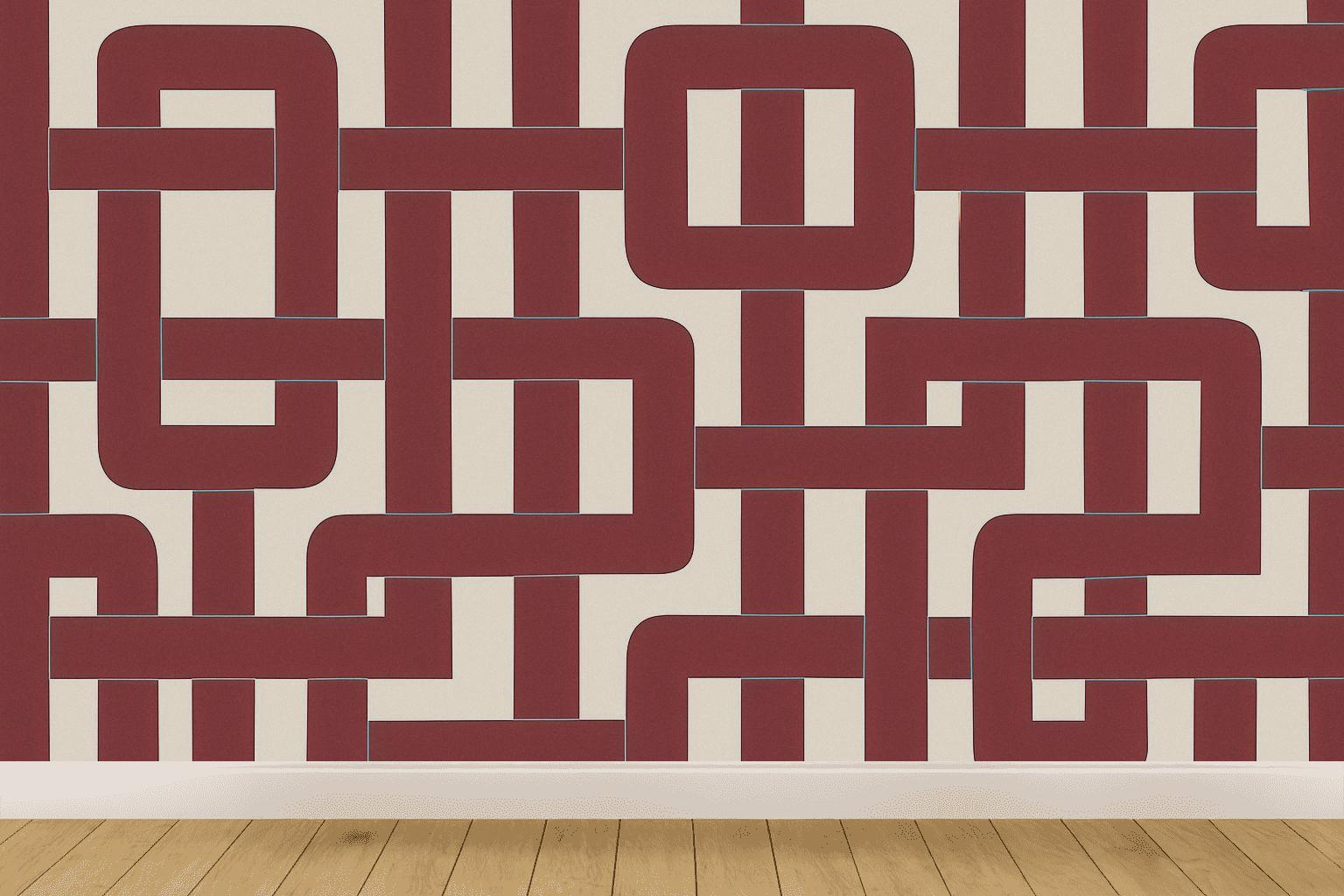 Interwoven Band Lattice Loops personalized wall coverings