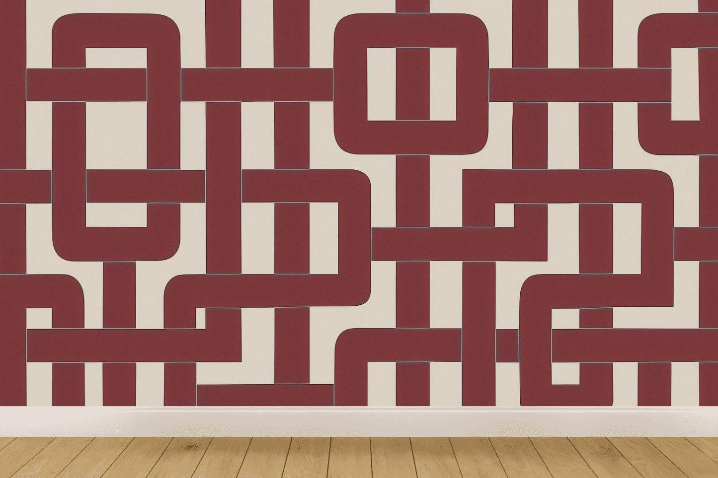 Interwoven Band Lattice Loops personalized wall coverings