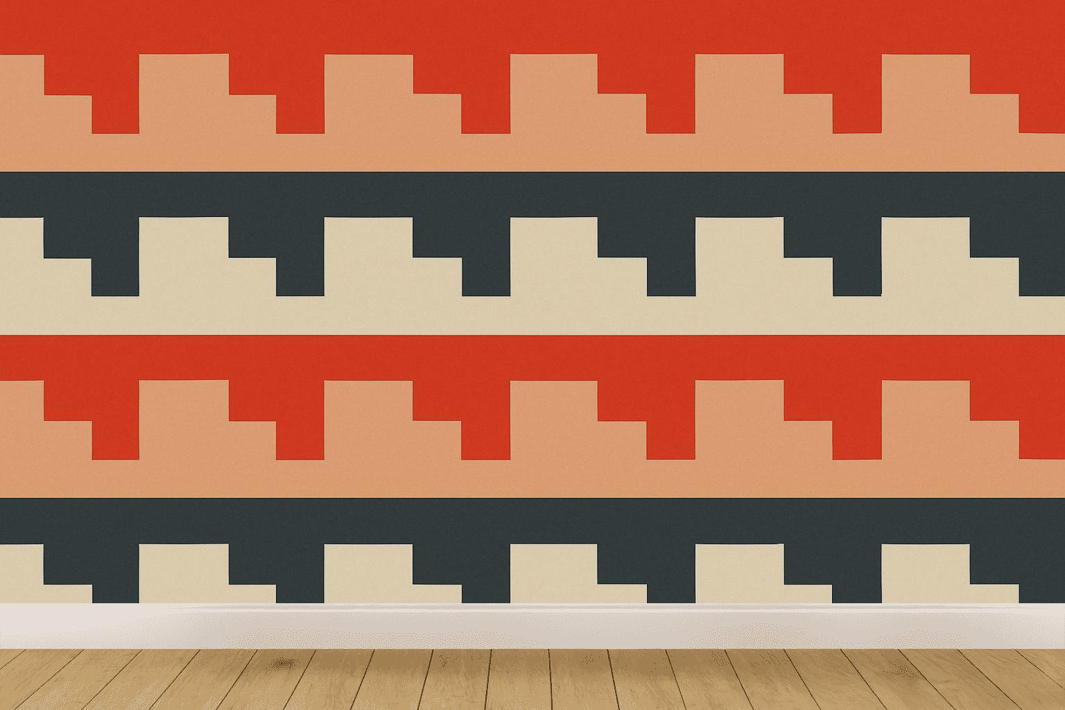 Stair Step Spectrum Stripes decorative wall murals