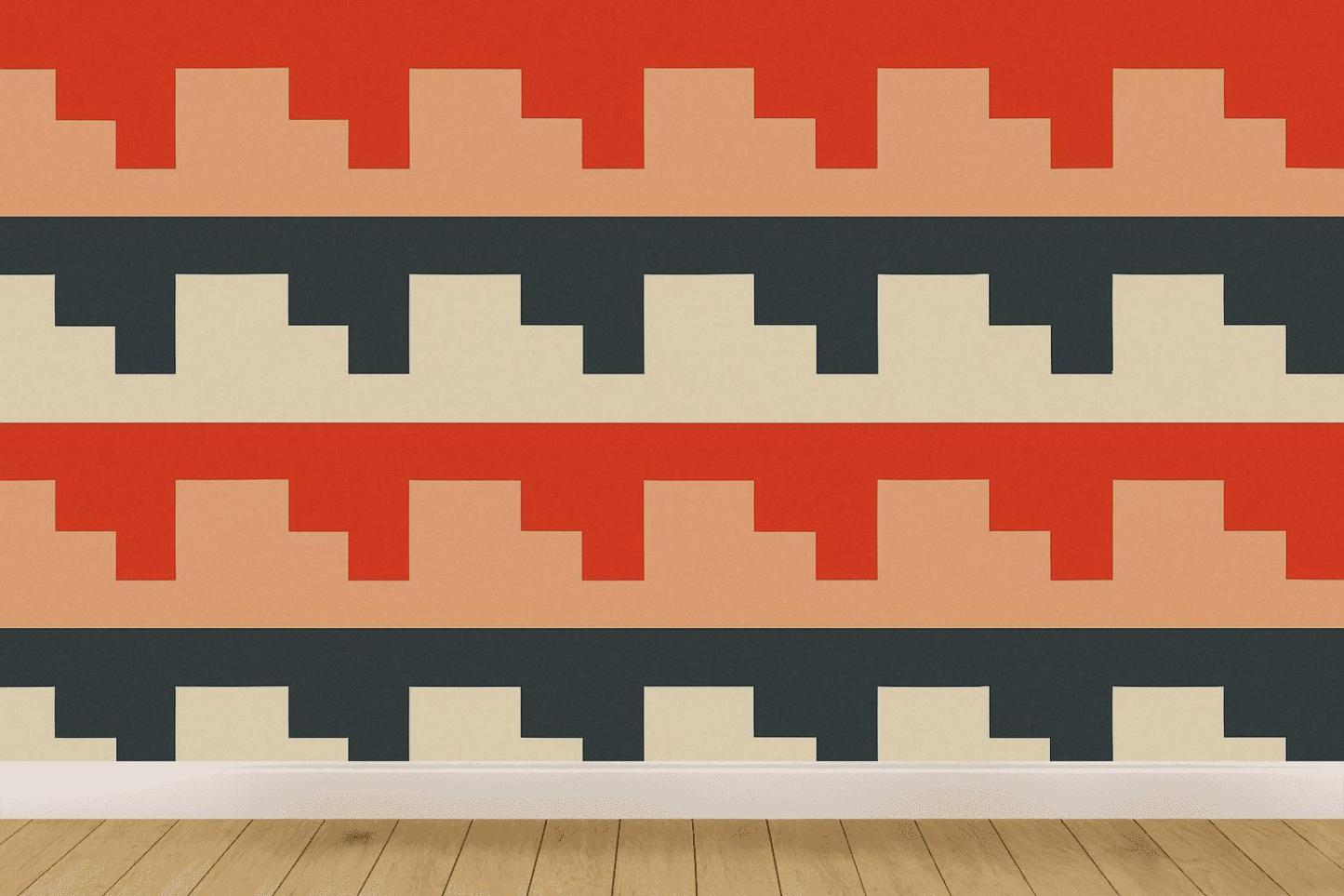 Stair Step Spectrum Stripes decorative wall murals