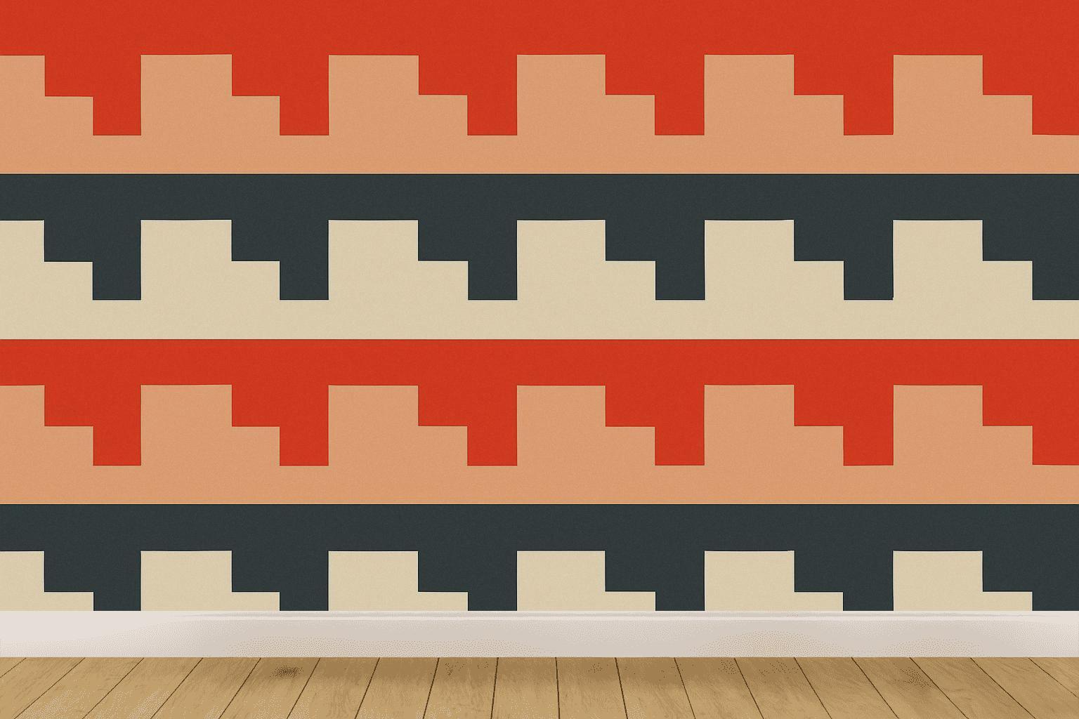 Stair Step Spectrum Stripes decorative wall murals