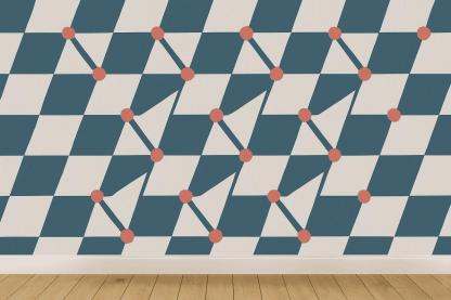 Sheared Grid Zig Mesh decorative wall murals