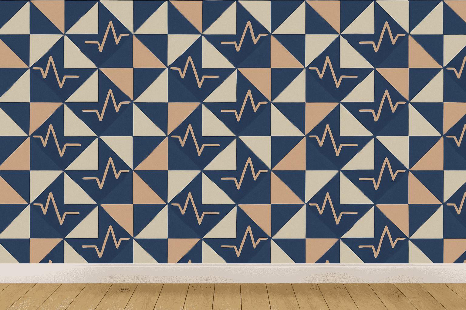 Triangular Pulse Quilt personalized wall coverings