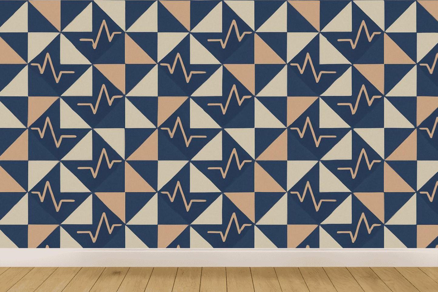 Triangular Pulse Quilt personalized wall coverings