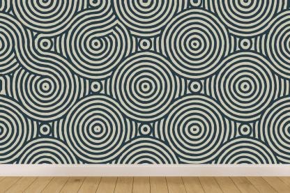 Moire Orbit Interference designer printed wallpapers