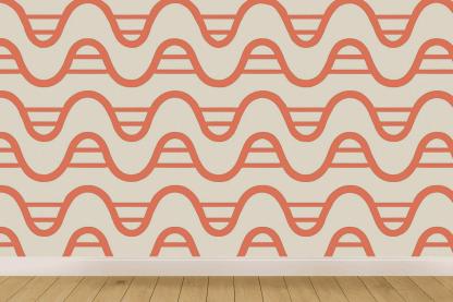 Sine Ribbon Ladder wallpapers for interior design