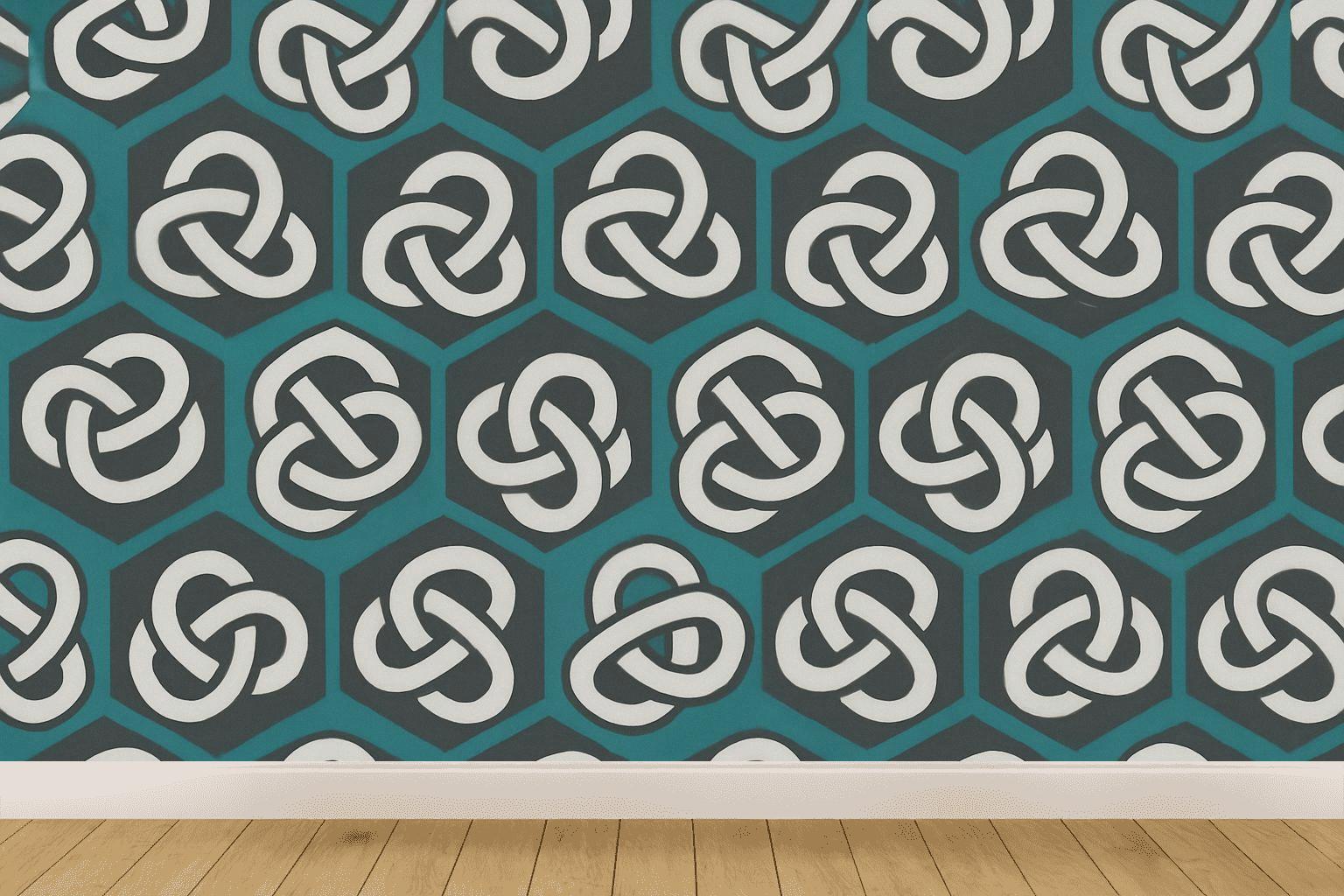 Hex Knot Relay Tiling wallpapers for interior design