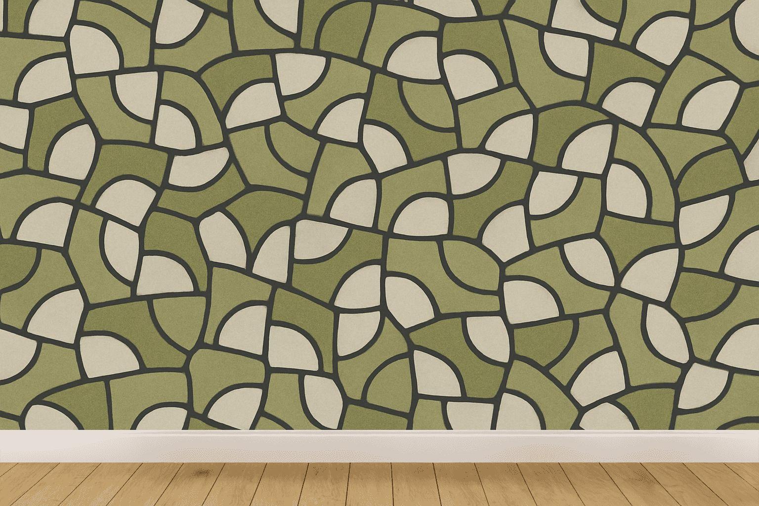 Cellular Arc Mosaic Repeat decorative wall murals