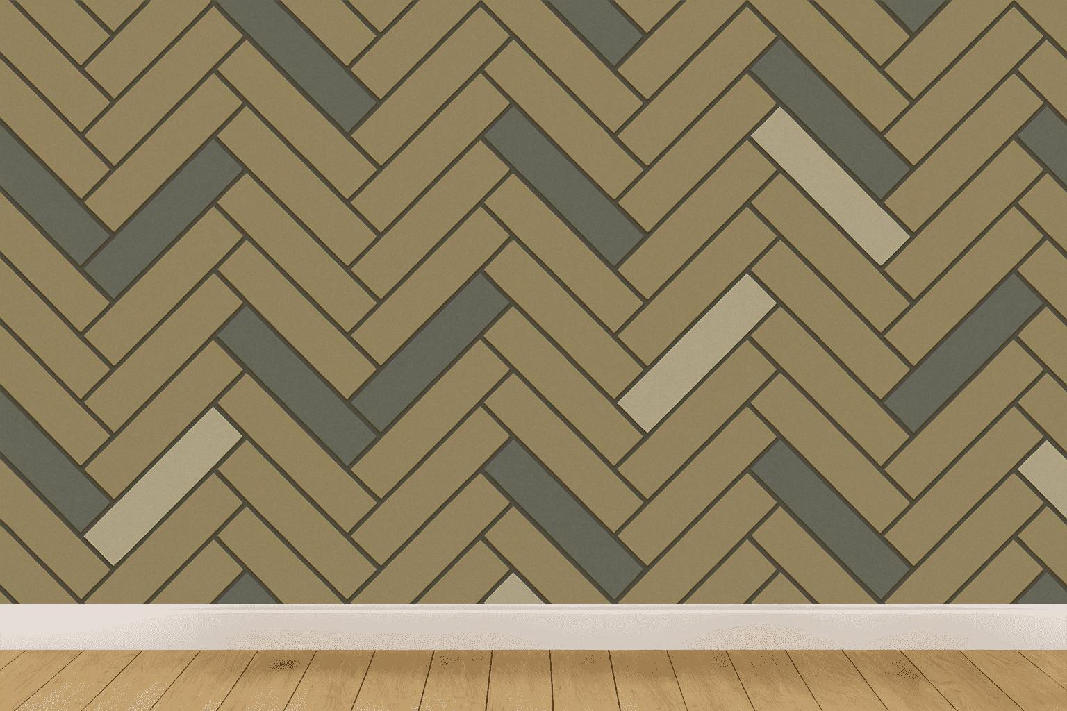 Herringbone Switchback Matrix designer printed wallpapers