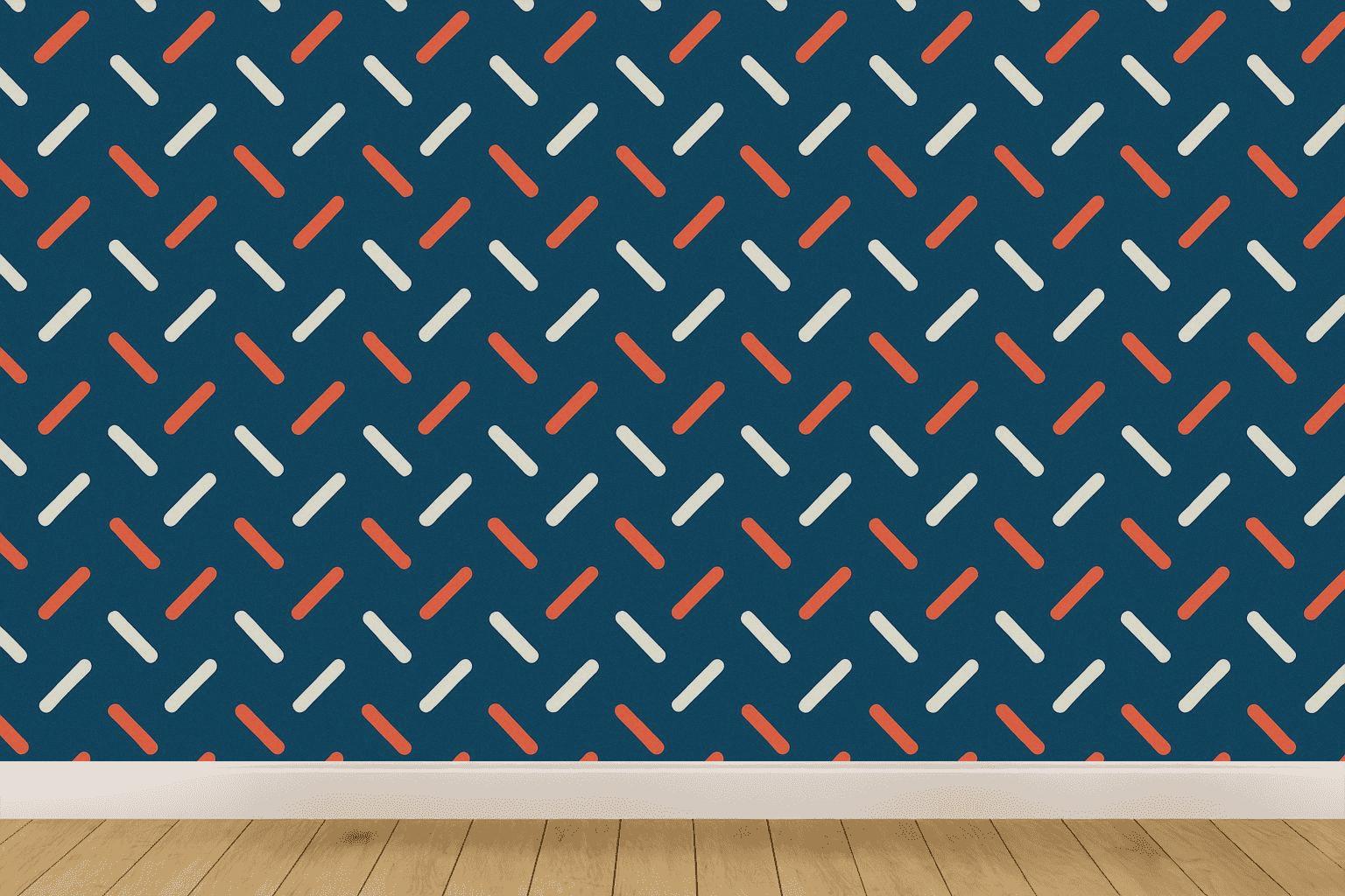 Pulsar Tick Chevron Field decorative wall murals