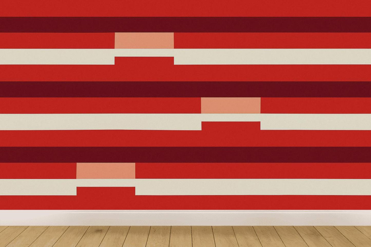 Solar Flare Stripe Stepper personalized wall coverings