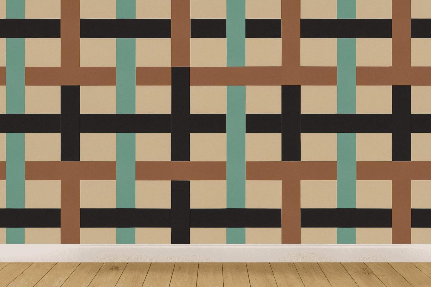 Quantum Step Grid Braid decorative wall murals