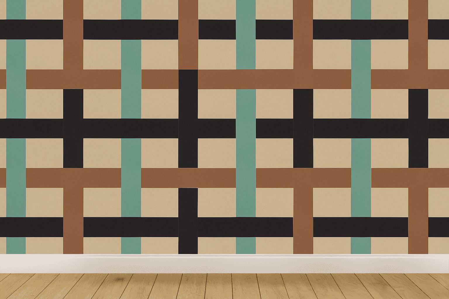 Quantum Step Grid Braid decorative wall murals