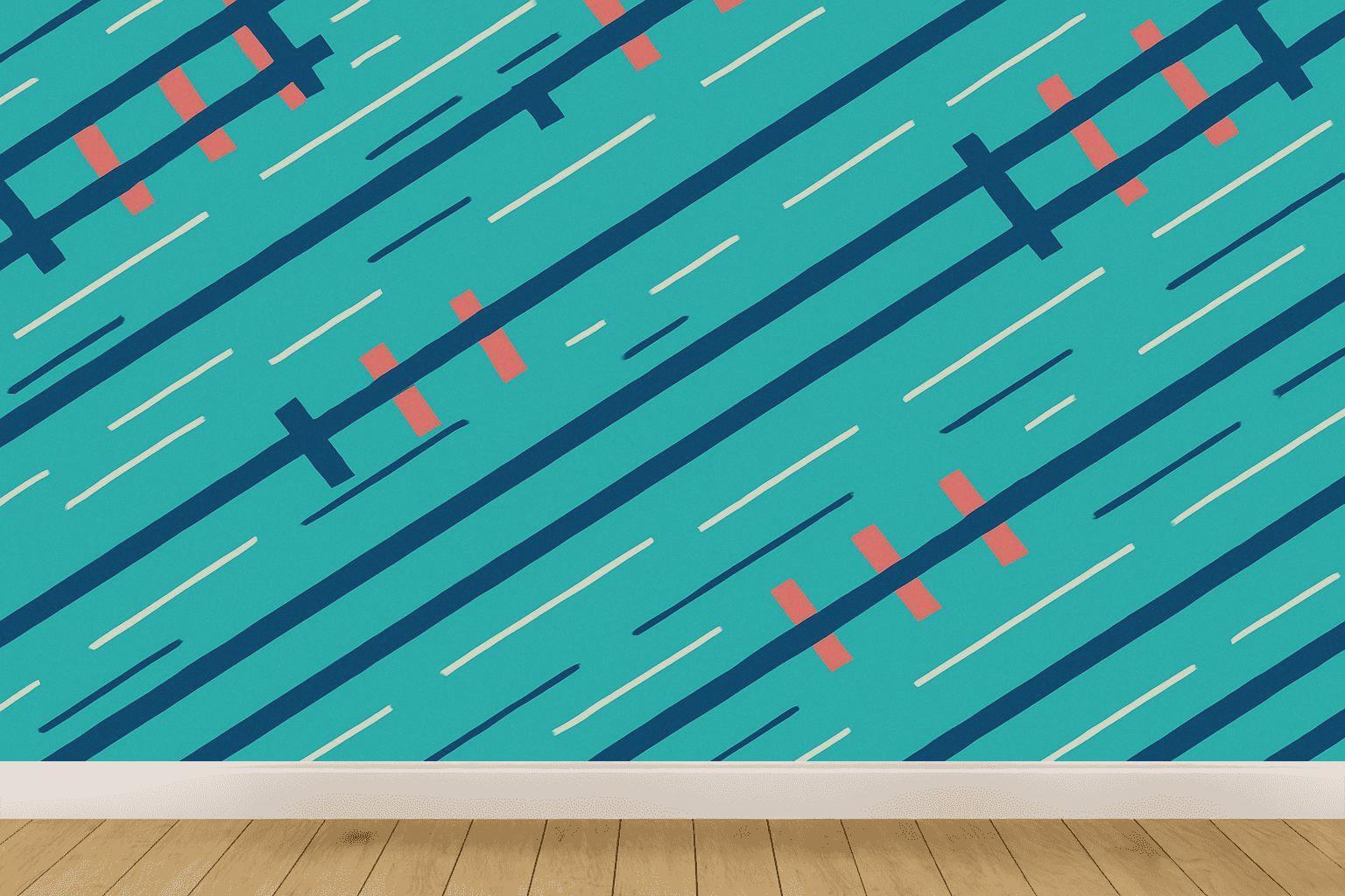 Comet Tail Diagonal Rail Weave designer printed wallpapers