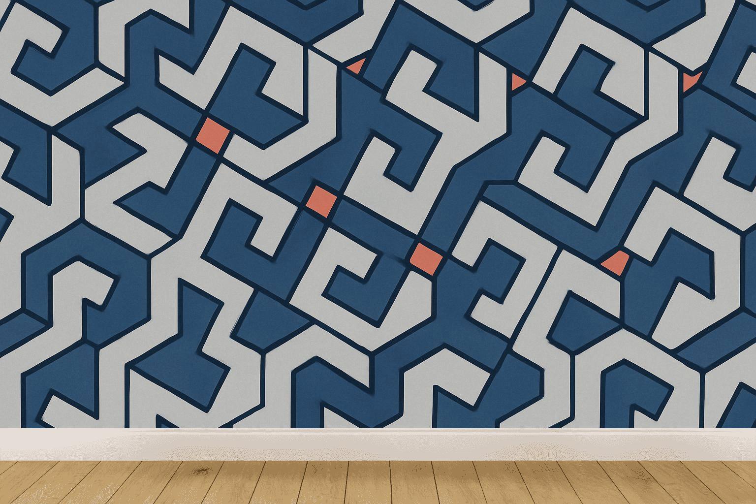 Pinwheel Notch Tessellation trendy peel wallpapers