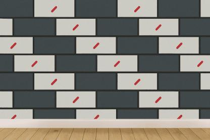 Offset Brick Zig Index personalized wall coverings