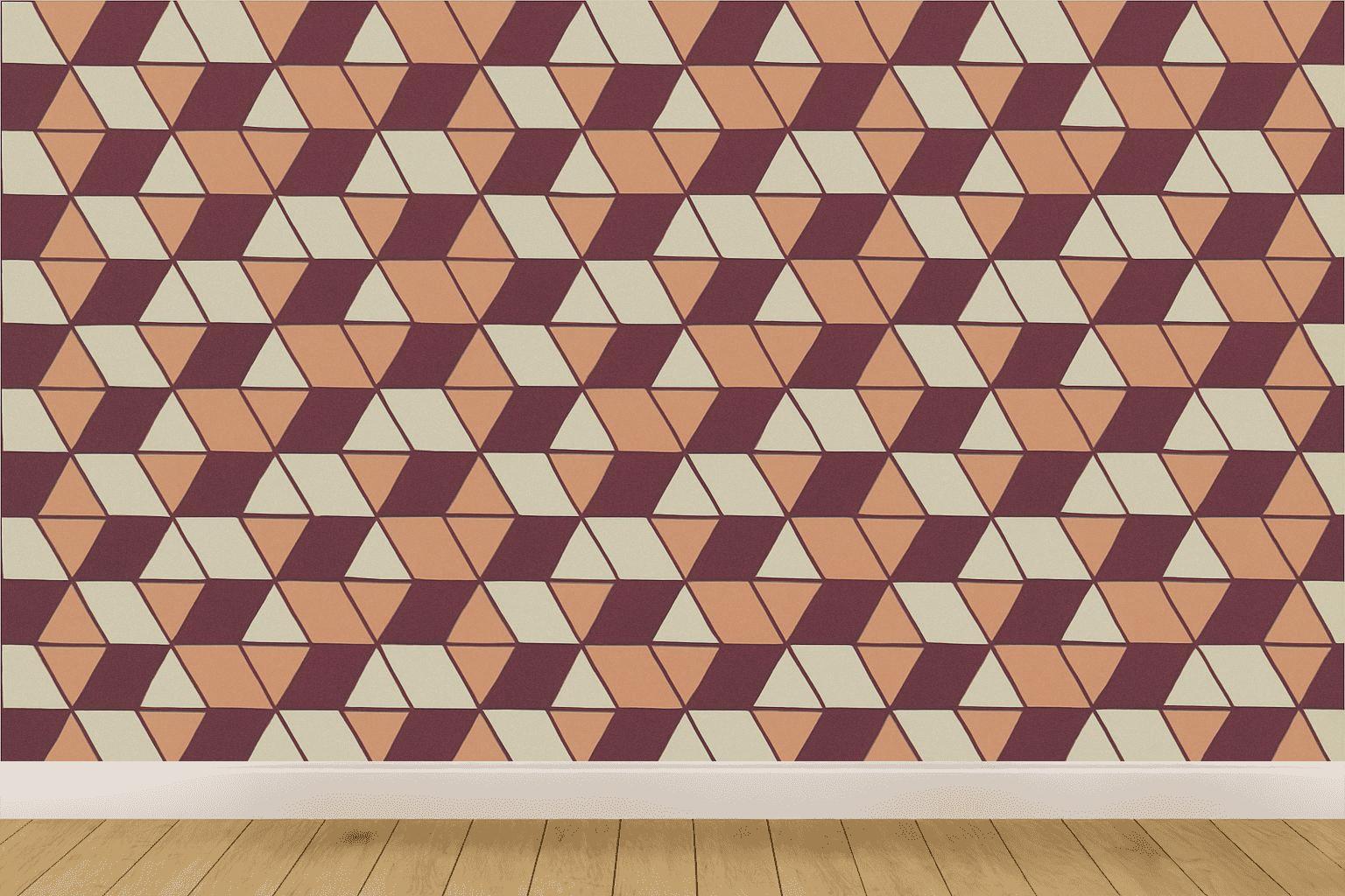 Triangular Shard Mosaic Repeat designer printed wallpapers