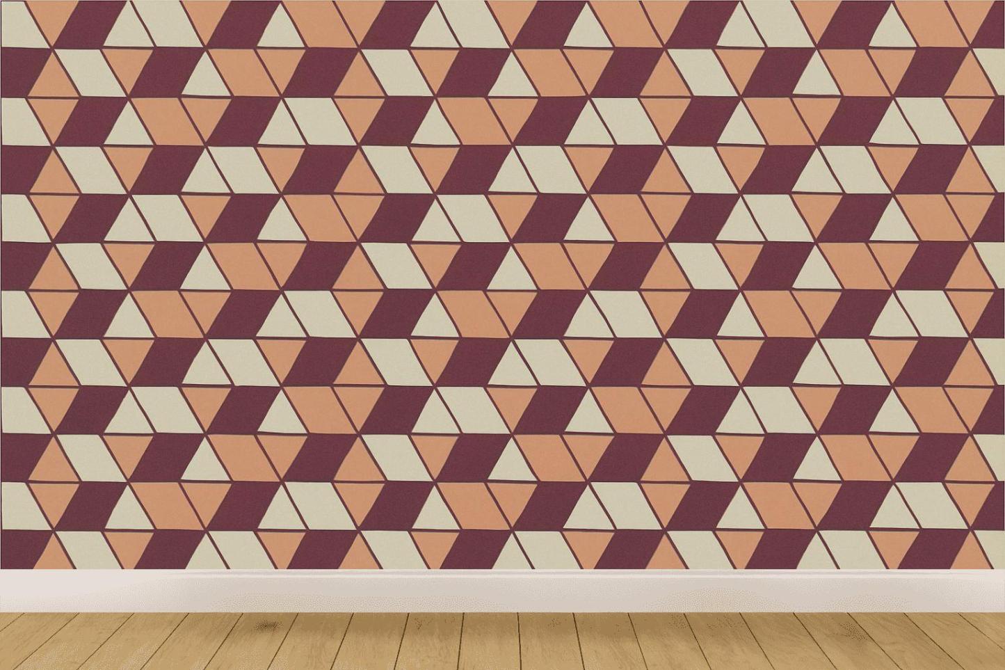 Triangular Shard Mosaic Repeat designer printed wallpapers