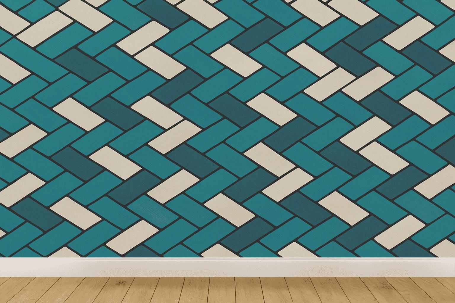 Phase Shift Brick Ribbons wallpapers for interior design