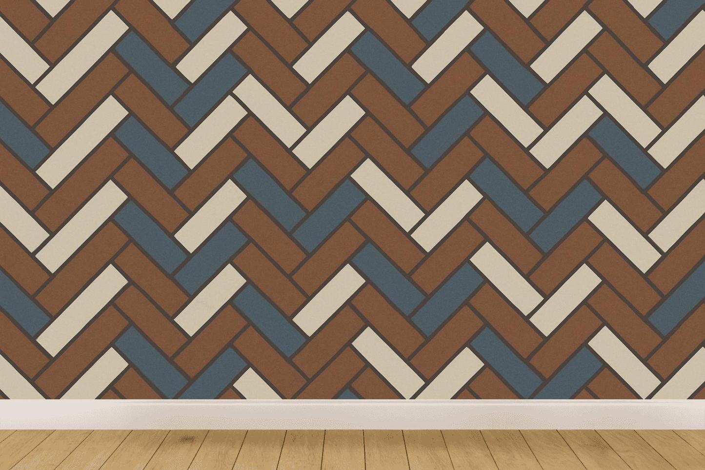 Braided Band Herringbone Loop wallpapers for interior design