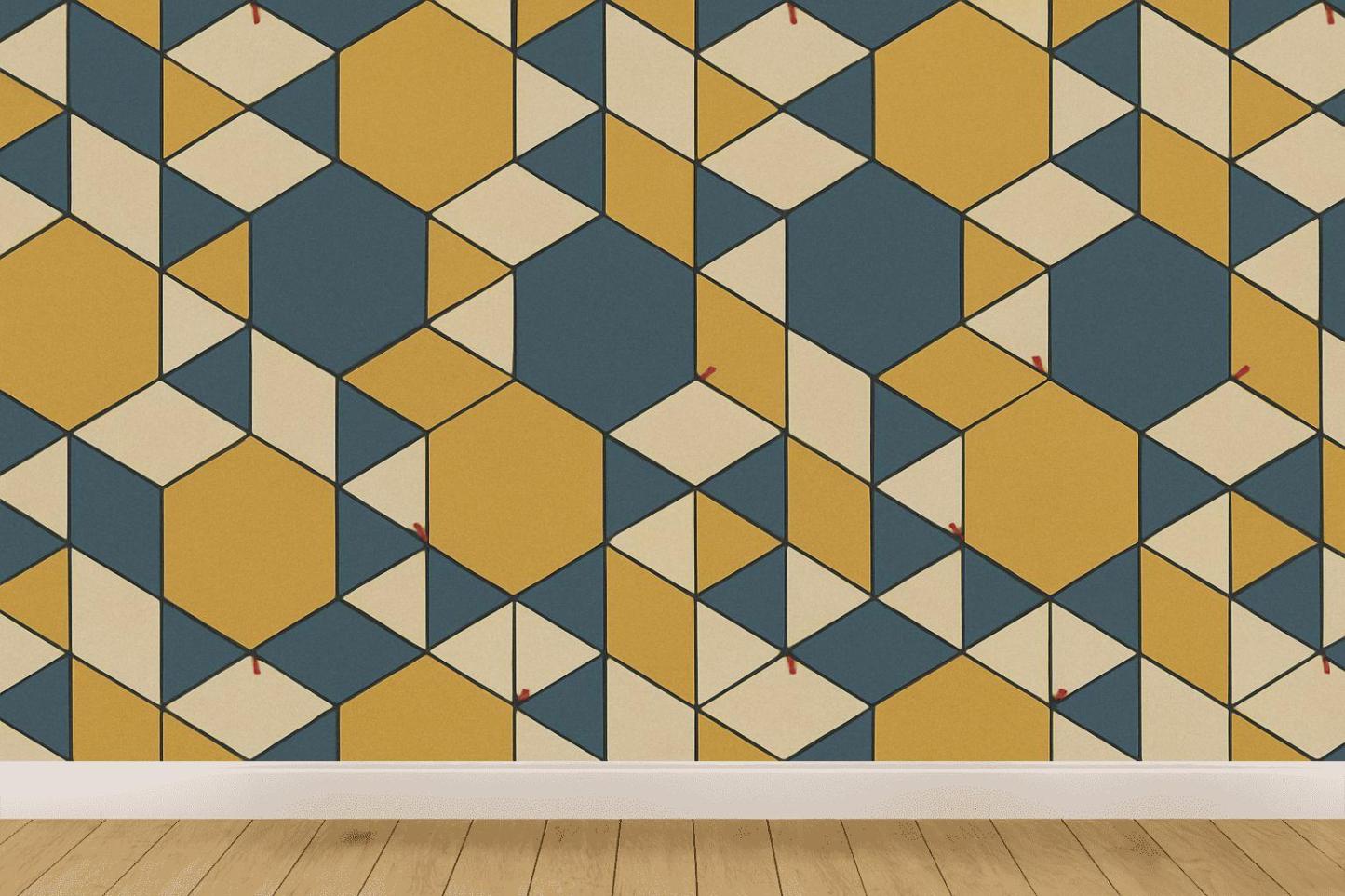 Trihex Ladder Patchwork personalized wall coverings