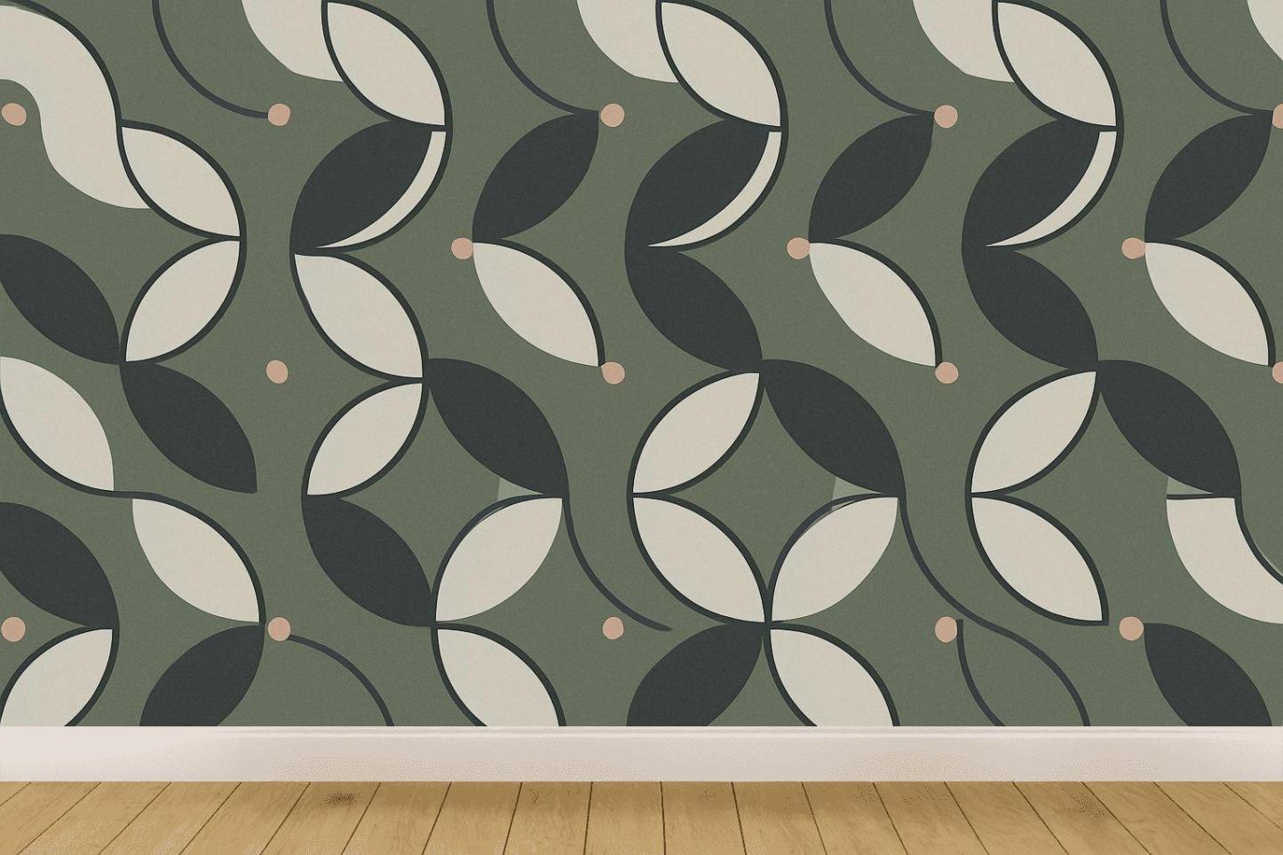 Herringbone Arc Segment Grid premium wall decorations