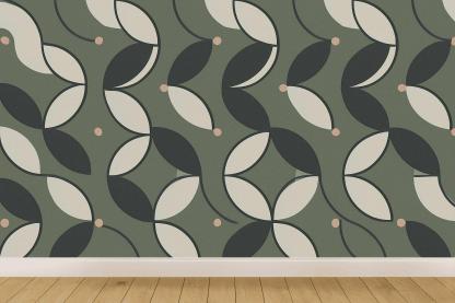 Herringbone Arc Segment Grid premium wall decorations