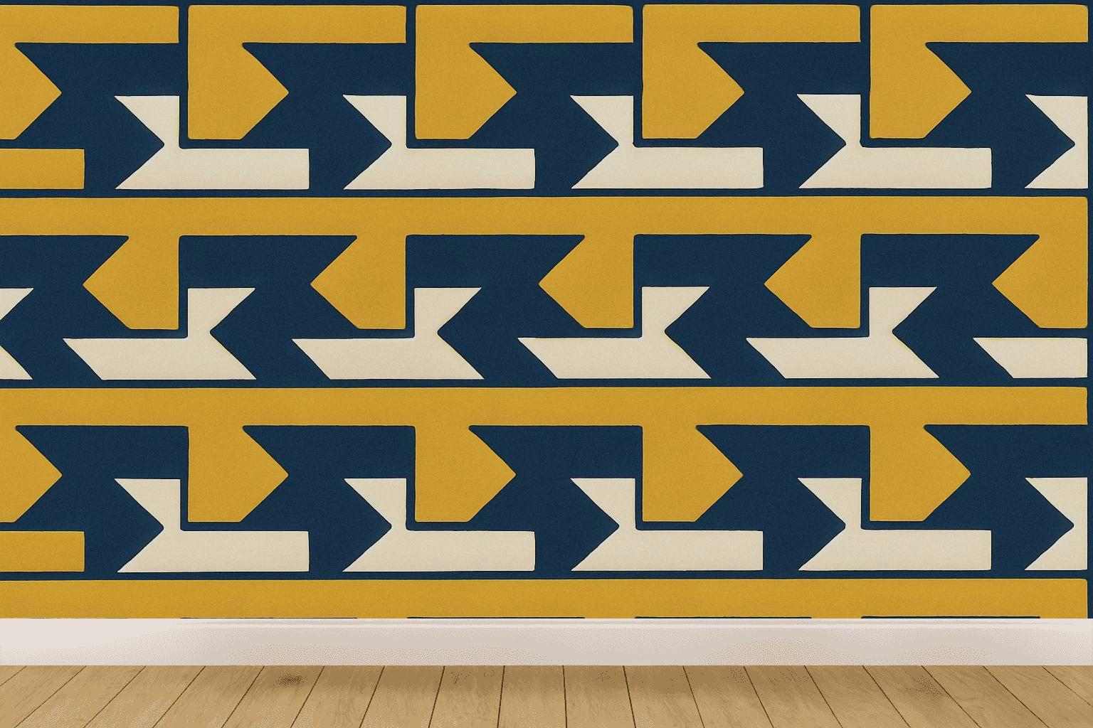 Staggered Brick Zig Array designer printed wallpapers