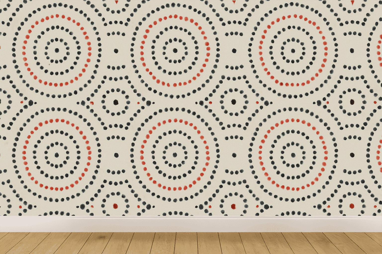 Concentric Dot Ring Register trendy peel wallpapers