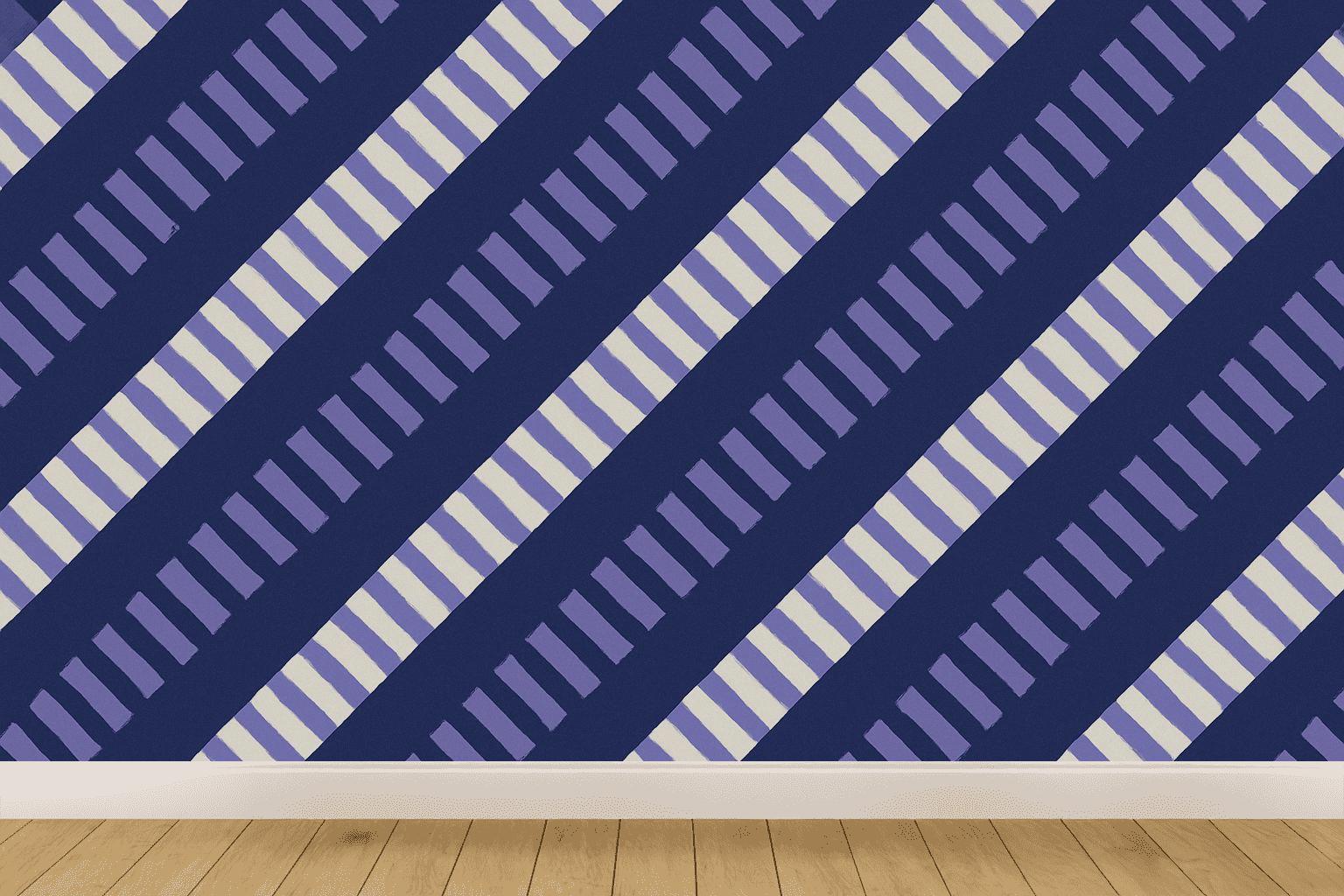 Diagonal Rail Ladder Repeat wallpapers for interior design