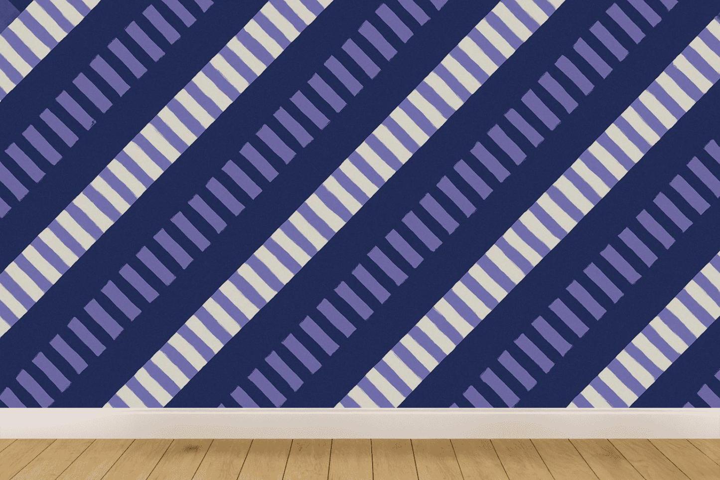 Diagonal Rail Ladder Repeat wallpapers for interior design