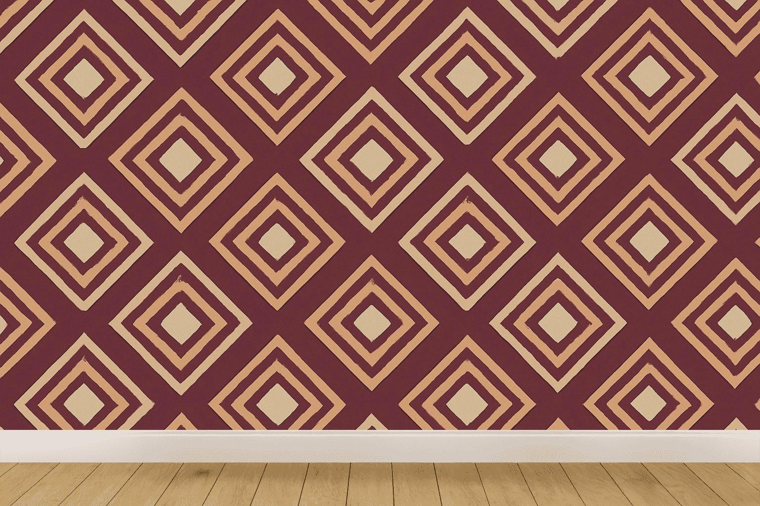 Nested Diamond Panel Loop personalized wall coverings