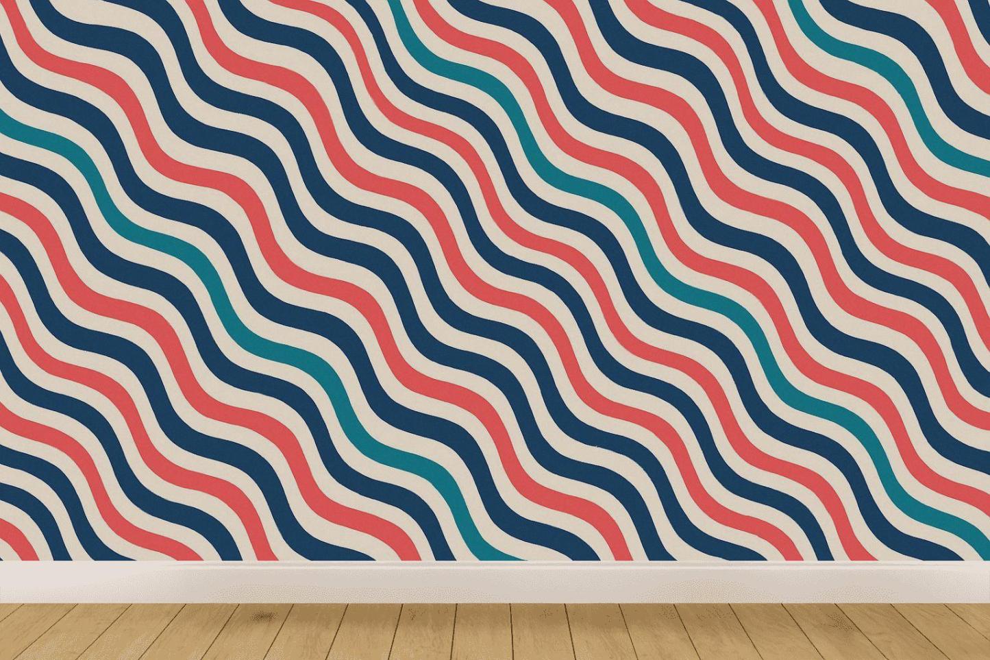 Moire Ribbon Interference decorative wall murals