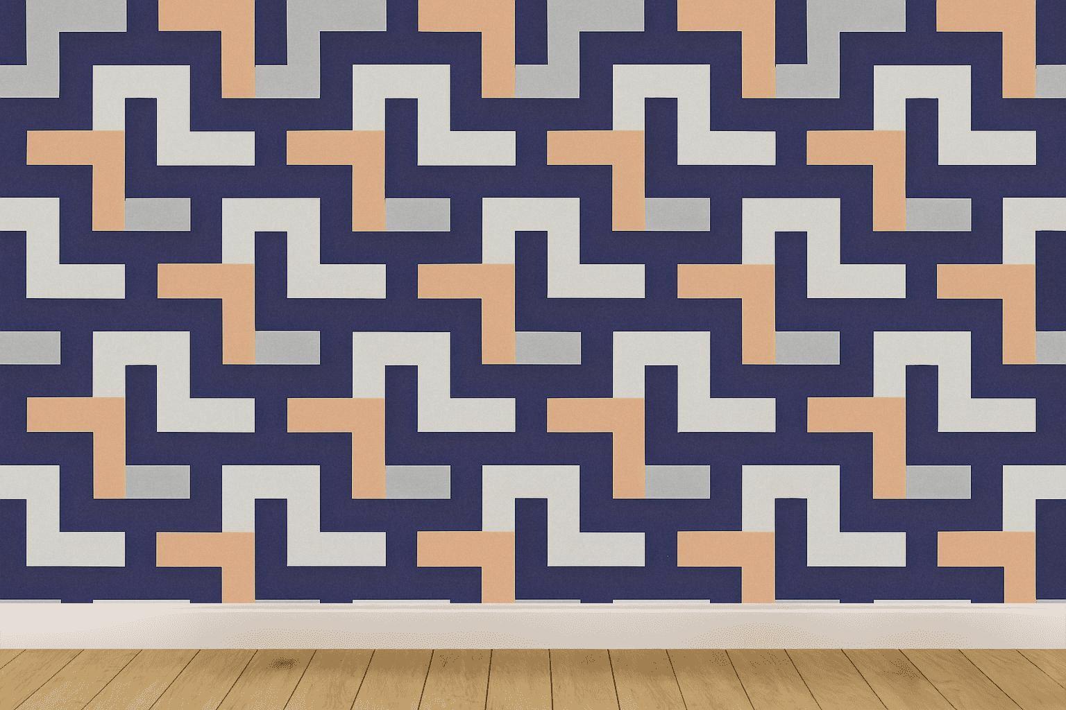 Stair Step Pixel Weave stylish home wallpapers