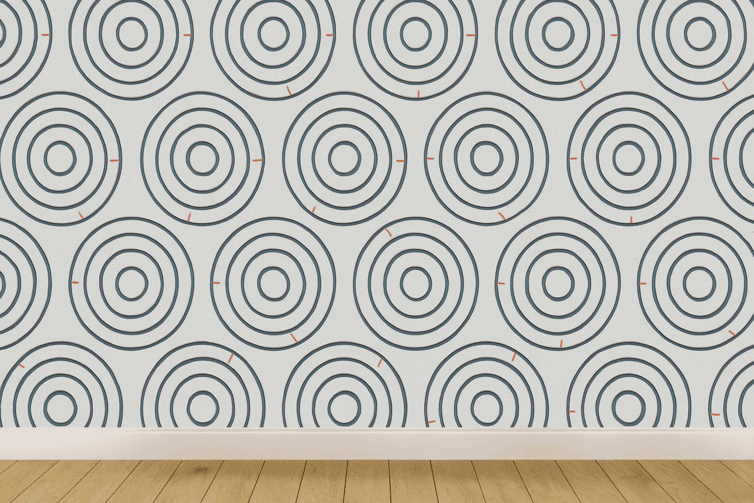 Concentric Ring Register designer printed wallpapers