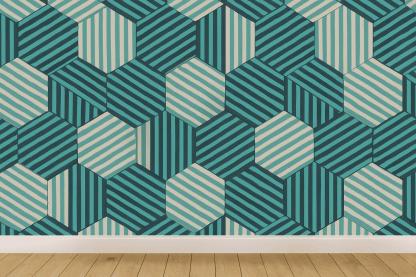 Hex Drift Microstripe Matrix premium wall decorations