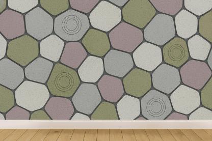 Cell Partition Pebble Mosaic wallpapers for interior design