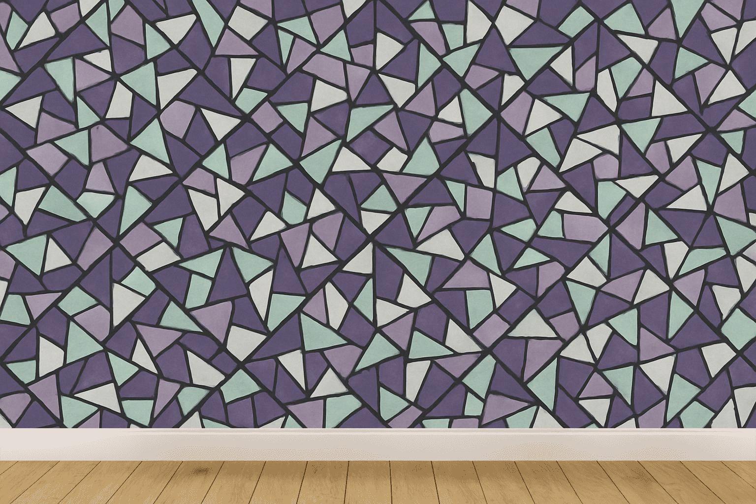 Polygon Shard Quilt designer printed wallpapers