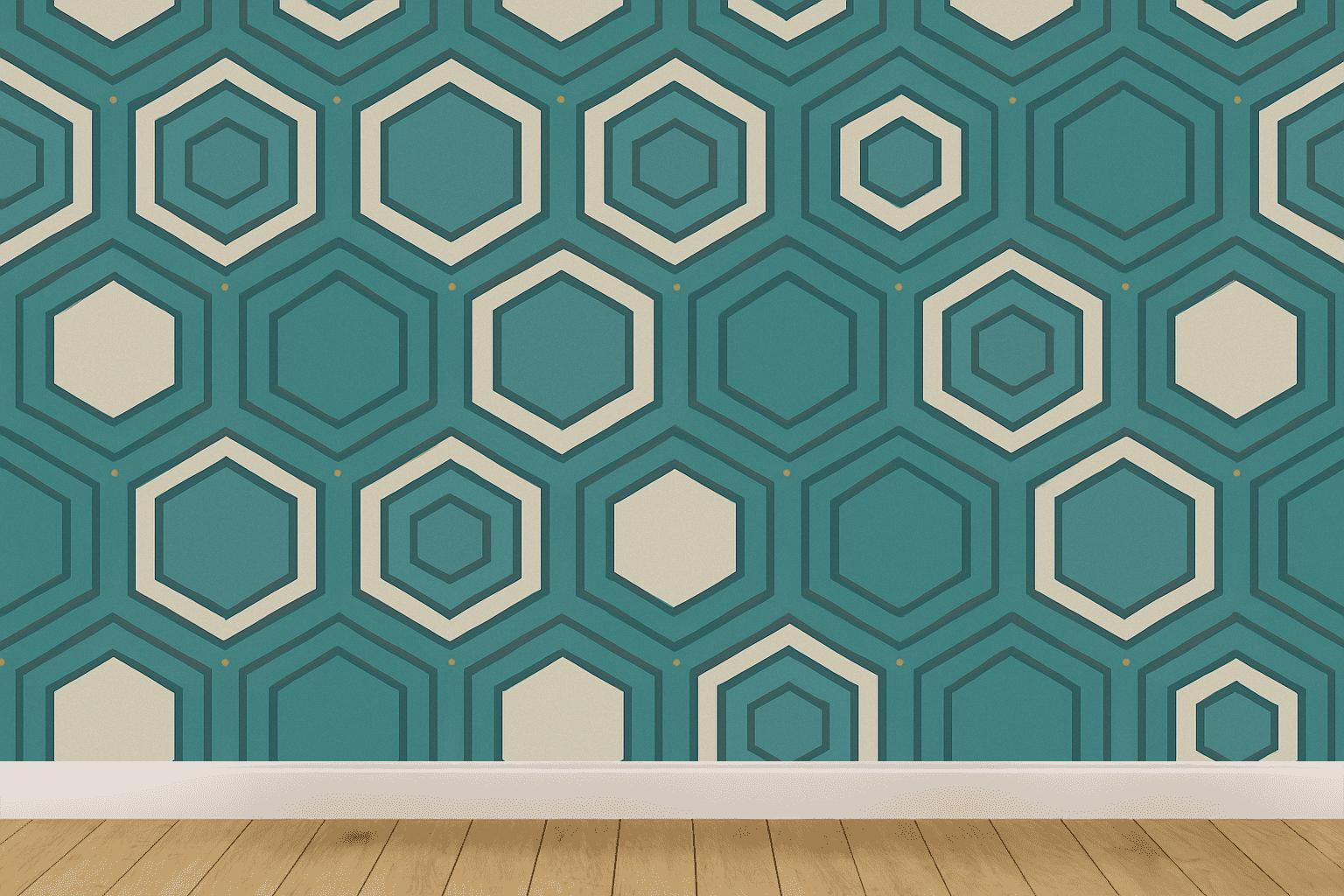 Hex Ripple Index wallpapers for interior design