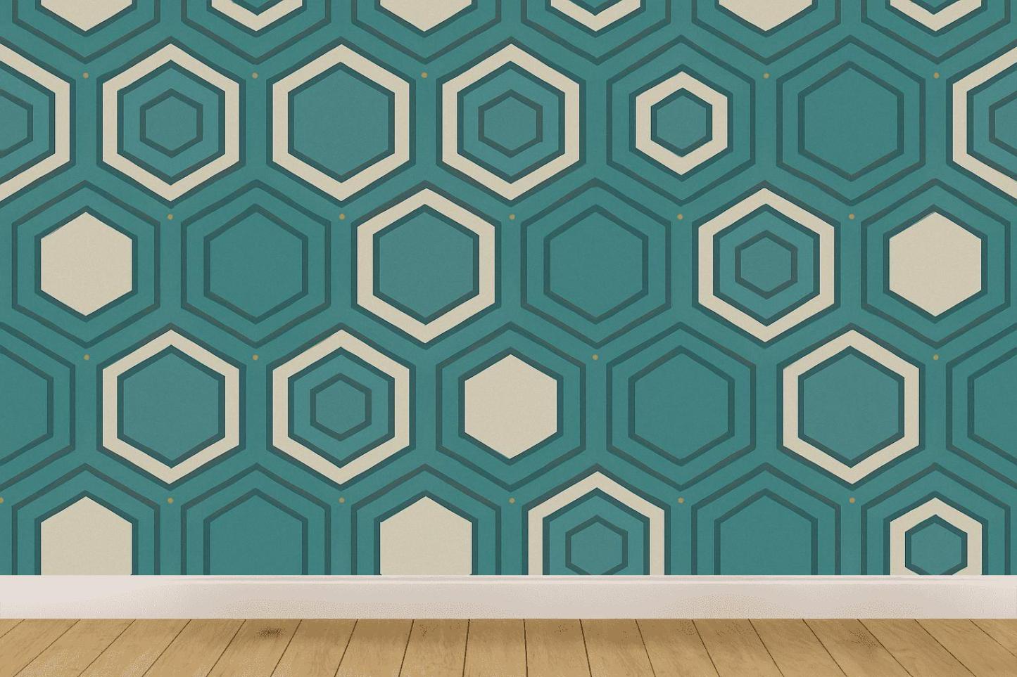 Hex Ripple Index wallpapers for interior design