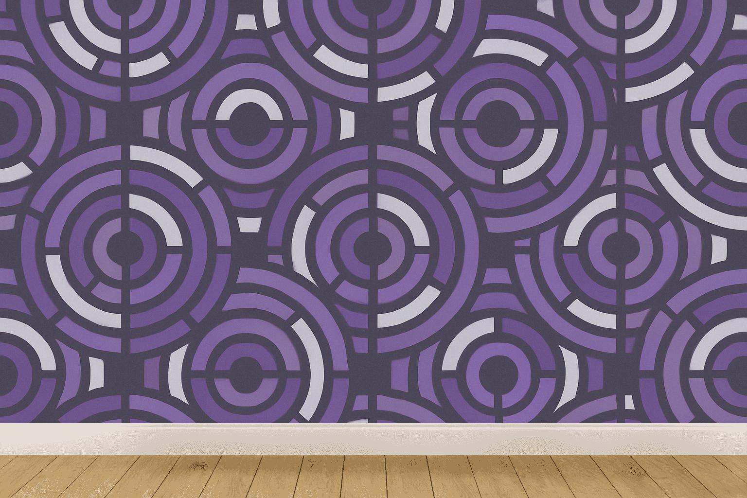 Concentric Track Patchwork personalized wall coverings