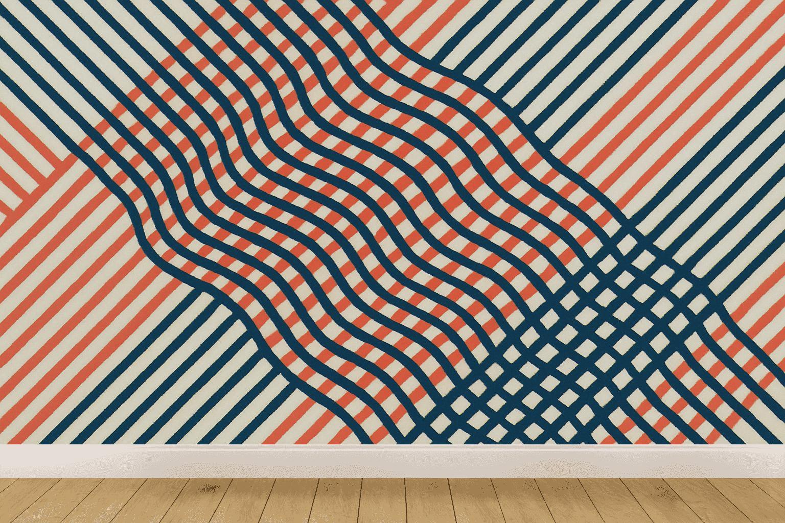 Interference Ribbon Moire premium wall decorations