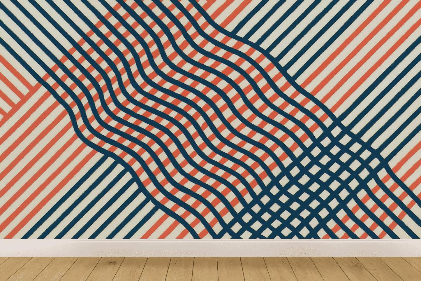 Interference Ribbon Moire premium wall decorations