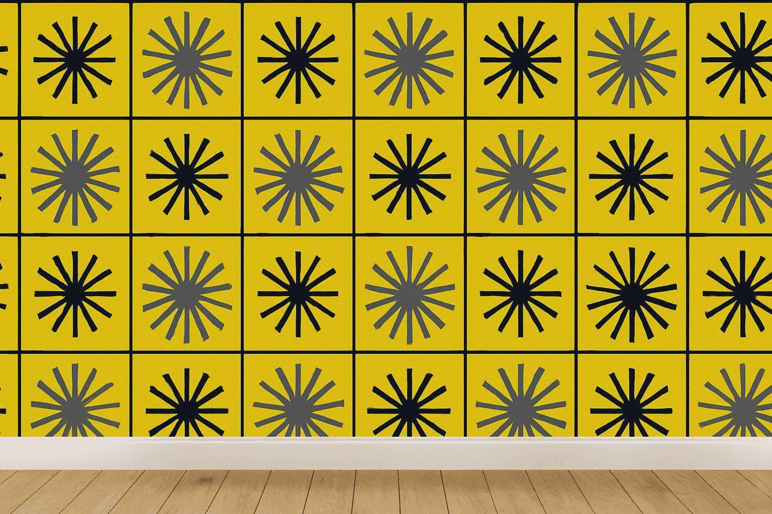 Radial Burst Tile Array trendy peel wallpapers